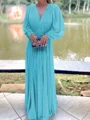 A-Line/Princess V-neck Floor-Length Chiffon Mother of the Bride Dresses With Ruffles