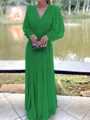 A-Line/Princess V-neck Floor-Length Chiffon Mother of the Bride Dresses With Ruffles