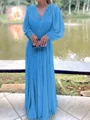 A-Line/Princess V-neck Floor-Length Chiffon Mother of the Bride Dresses With Ruffles