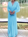 A-Line/Princess V-neck Floor-Length Chiffon Mother of the Bride Dresses With Ruffles