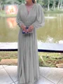 A-Line/Princess V-neck Floor-Length Chiffon Mother of the Bride Dresses With Ruffles