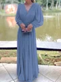 A-Line/Princess V-neck Floor-Length Chiffon Mother of the Bride Dresses With Ruffles