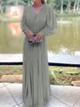 A-Line/Princess V-neck Floor-Length Chiffon Mother of the Bride Dresses With Ruffles