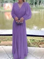 A-Line/Princess V-neck Floor-Length Chiffon Mother of the Bride Dresses With Ruffles