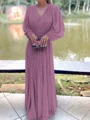 A-Line/Princess V-neck Floor-Length Chiffon Mother of the Bride Dresses With Ruffles