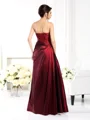 A-Line/Princess Strapless Floor-Length Taffeta Mother of the Bride Dresses With Appliques Lace