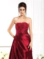 A-Line/Princess Strapless Floor-Length Taffeta Mother of the Bride Dresses With Appliques Lace
