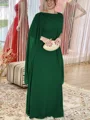 Sheath/Column Scoop Floor-Length Chiffon Mother of the Bride Dresses With Ruffles