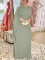 Sheath/Column Scoop Floor-Length Chiffon Mother of the Bride Dresses With Ruffles