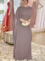 Sheath/Column Scoop Floor-Length Chiffon Mother of the Bride Dresses With Ruffles