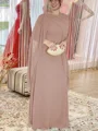 Sheath/Column Scoop Floor-Length Chiffon Mother of the Bride Dresses With Ruffles