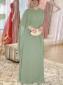 Sheath/Column Scoop Floor-Length Chiffon Mother of the Bride Dresses With Ruffles