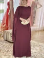 Sheath/Column Scoop Floor-Length Chiffon Mother of the Bride Dresses With Ruffles