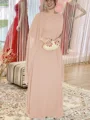 Sheath/Column Scoop Floor-Length Chiffon Mother of the Bride Dresses With Ruffles
