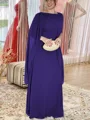 Sheath/Column Scoop Floor-Length Chiffon Mother of the Bride Dresses With Ruffles