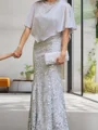 Sheath/Column Scoop Floor-Length Lace Mother of the Bride Dresses