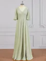 A-Line/Princess V-neck Floor-Length Chiffon Mother of the Bride Dresses