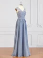A-Line/Princess V-neck Floor-Length Chiffon Mother of the Bride Dresses With Appliques Lace