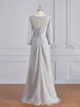 Sheath/Column V-neck Floor-Length 30D Chiffon Mother of the Bride Dresses With Beading