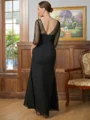 A-Line/Princess Scoop Floor-Length Chiffon Mother of the Bride Dresses With Ruffles
