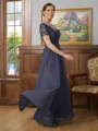A-Line/Princess V-neck Floor-Length Chiffon Mother of the Bride Dresses With Applique