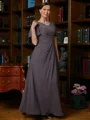 A-Line/Princess V-neck Floor-Length Chiffon Mother of the Bride Dresses With Ruffles