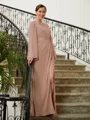 A-Line/Princess V-neck Floor-Length Chiffon Mother of the Bride Dresses With Applique