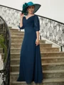 A-Line/Princess V-neck Floor-Length Chiffon Mother of the Bride Dresses With Ruffles