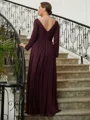 A-Line/Princess V-neck Floor-Length Chiffon Mother of the Bride Dresses With Ruffles