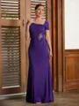 Sheath/Column Square Floor-Length Jersey Mother of the Bride Dresses With Beading