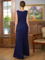 Sheath/Column Scoop Floor-Length Stretch Crepe Mother of the Bride Dresses