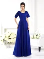 A-Line/Princess Scoop Floor-Length Chiffon Mother of the Bride Dresses