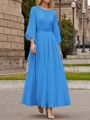A-Line/Princess Scoop Ankle-Length Chiffon Mother of the Bride Dresses With Lace Applique