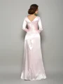 A-Line/Princess V-neck Floor-Length Silk like Satin Mother of the Bride Dresses With Ruffles