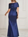 Sheath/Column Square Floor-Length Silk Like Satin Mother of the Bride Dresses