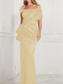 Sheath/Column Square Floor-Length Silk Like Satin Mother of the Bride Dresses