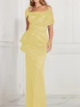 Sheath/Column Square Floor-Length Silk Like Satin Mother of the Bride Dresses