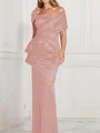Sheath/Column Square Floor-Length Silk Like Satin Mother of the Bride Dresses