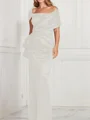 Sheath/Column Square Floor-Length Silk Like Satin Mother of the Bride Dresses
