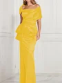Sheath/Column Square Floor-Length Silk Like Satin Mother of the Bride Dresses