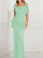 Sheath/Column Square Floor-Length Silk Like Satin Mother of the Bride Dresses