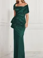 Sheath/Column Square Floor-Length Silk Like Satin Mother of the Bride Dresses