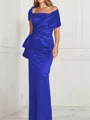 Sheath/Column Square Floor-Length Silk Like Satin Mother of the Bride Dresses