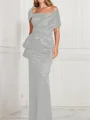 Sheath/Column Square Floor-Length Silk Like Satin Mother of the Bride Dresses