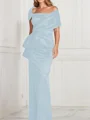 Sheath/Column Square Floor-Length Silk Like Satin Mother of the Bride Dresses