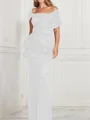 Sheath/Column Square Floor-Length Silk Like Satin Mother of the Bride Dresses