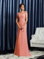 Sheath/Column Sweetheart Sweep Train Chiffon Mother of the Bride Dresses With Appliques Lace