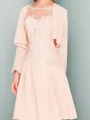 A-line/Princess Chiffon Scoop Sleeveless Knee-Length Mother of the Bride Dress