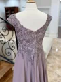 A-line Square Appliques Lace Sweep Train Chiffon Mother of the Bride Dress
