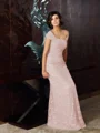 A-Line/Princess Off-the-Shoulder Floor-Length Chiffon Mother of the Bride Dresses With Appliques Lace